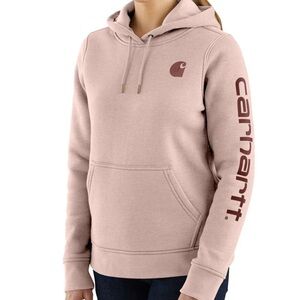 Carhartt Women's Relaxed Fit Midweight Logo Sleeve Graphic Sweatshirt Size L